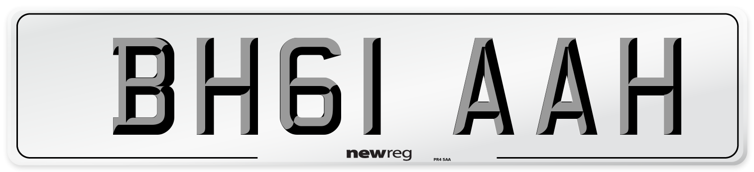 BH61 AAH Number Plate from New Reg